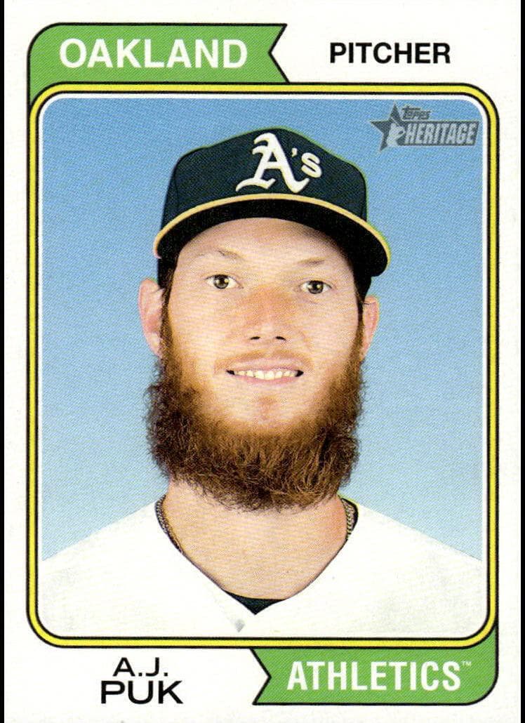 A.J. Puk 2023 topps Topps Heritage