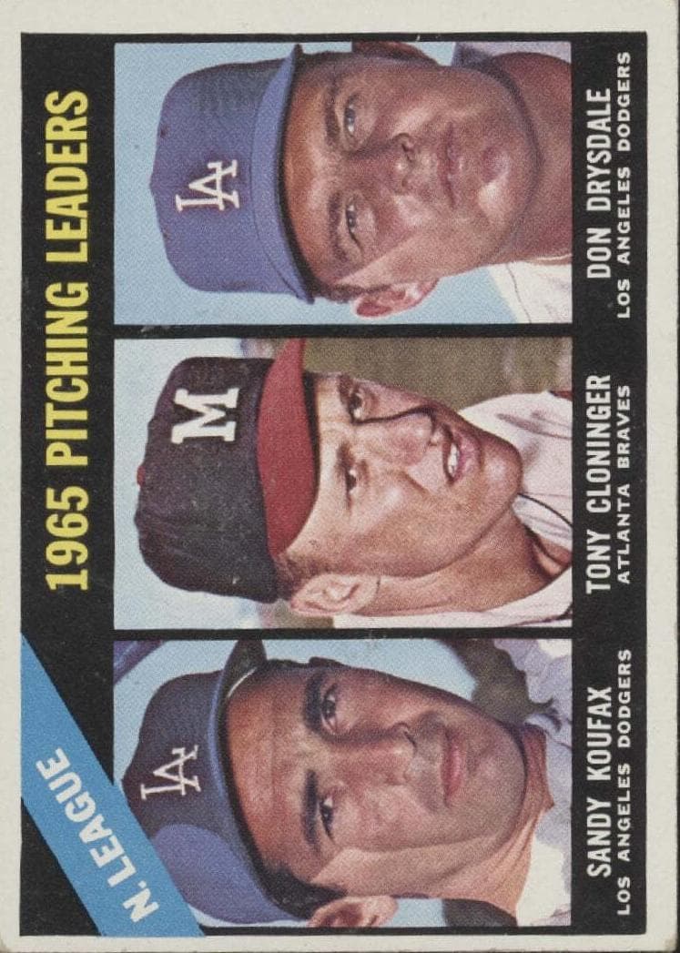 N.L. Pitching Leaders 1966 topps Topps