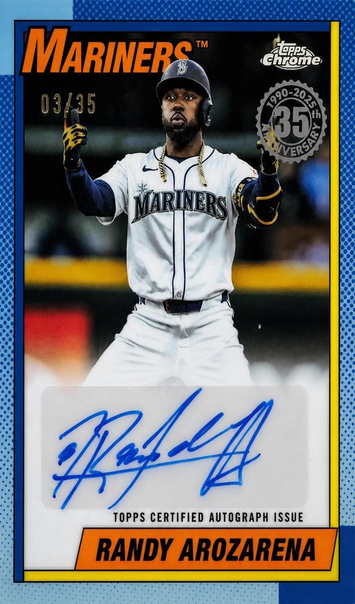 Randy Arozarena 2025 topps Topps Chrome Update