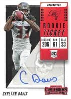 Carlton Davis 2018 panini Contenders Rookie Ticket Auto