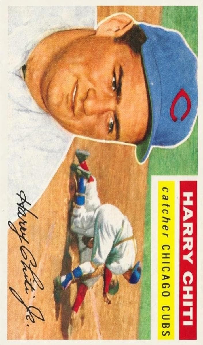 Harry Chiti 1956 topps Baseball Gray Back