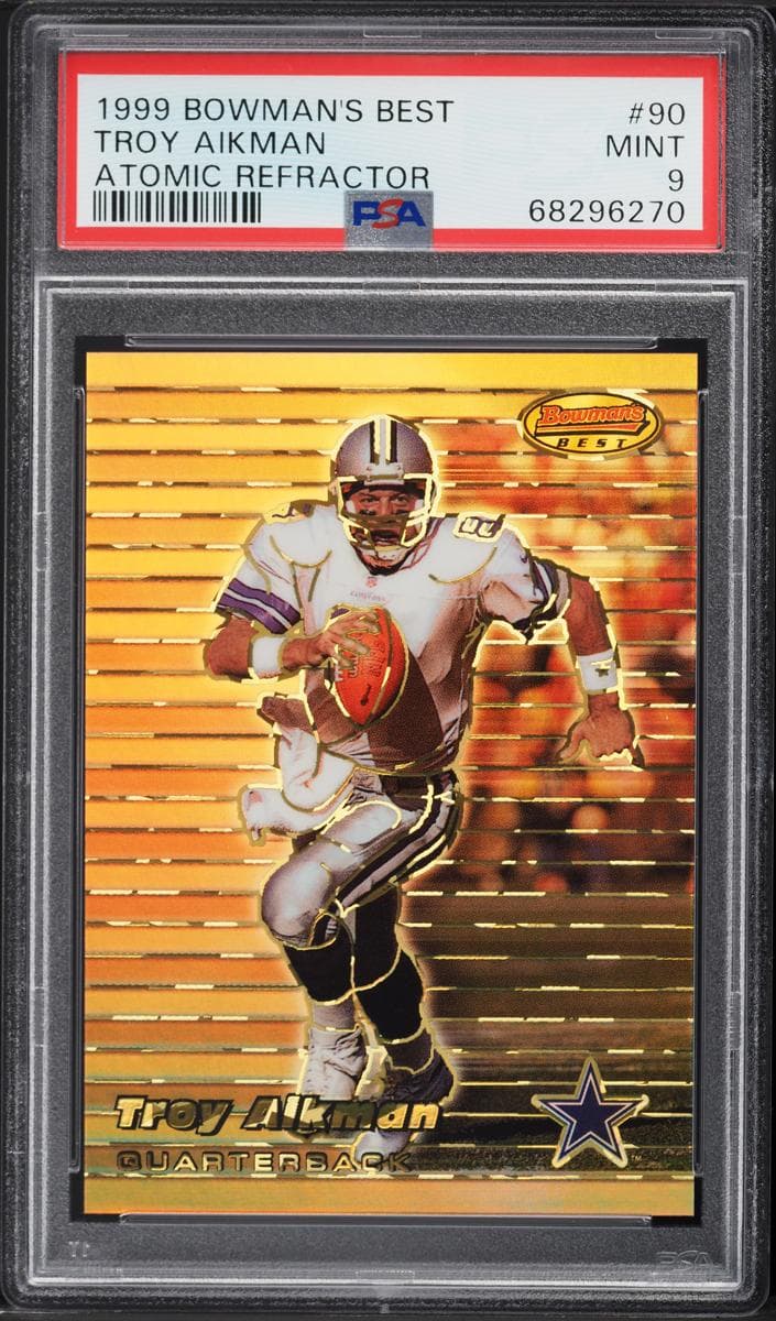 Troy Aikman 1999 bowman Bowman's Best