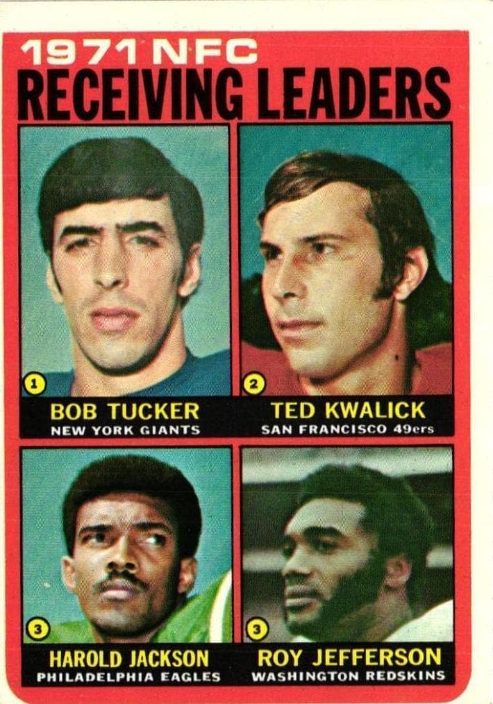 1971 NFC Receiving Leaders (Bob Tucker / Ted Kwalick / Harold Jackson / Roy Jefferson) #6