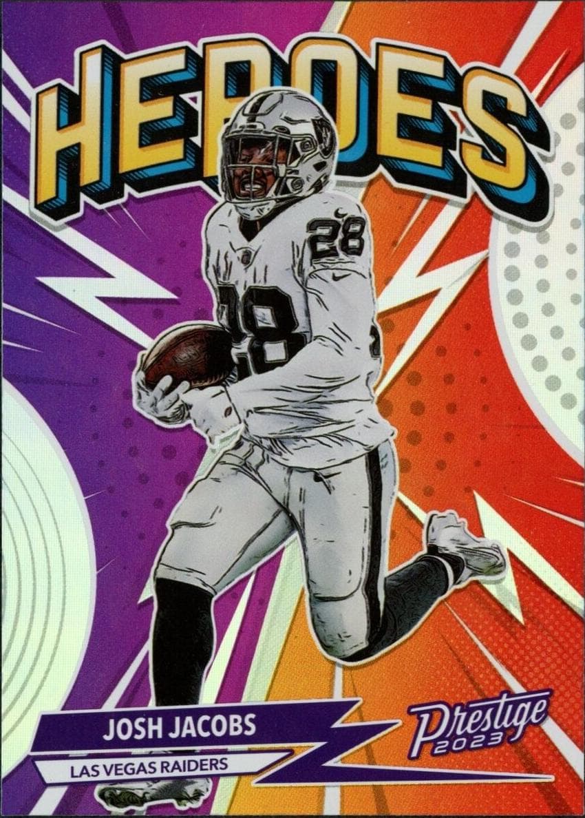 Josh Jacobs 2023 panini Prestige Heroes