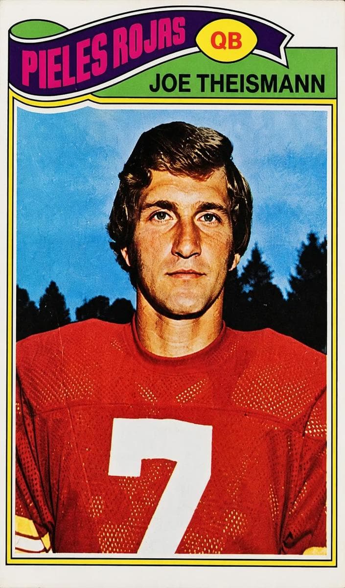 Joe Theismann 1977 topps Topps Mexican