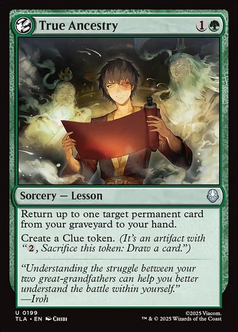 True Ancestry 2025 Magic: The Gathering Avatar: The Last Airbender Foil