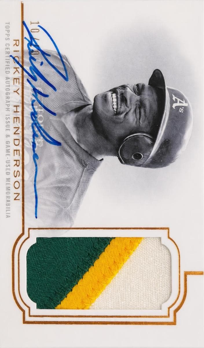 Rickey Henderson 2020 topps Topps Dynasty