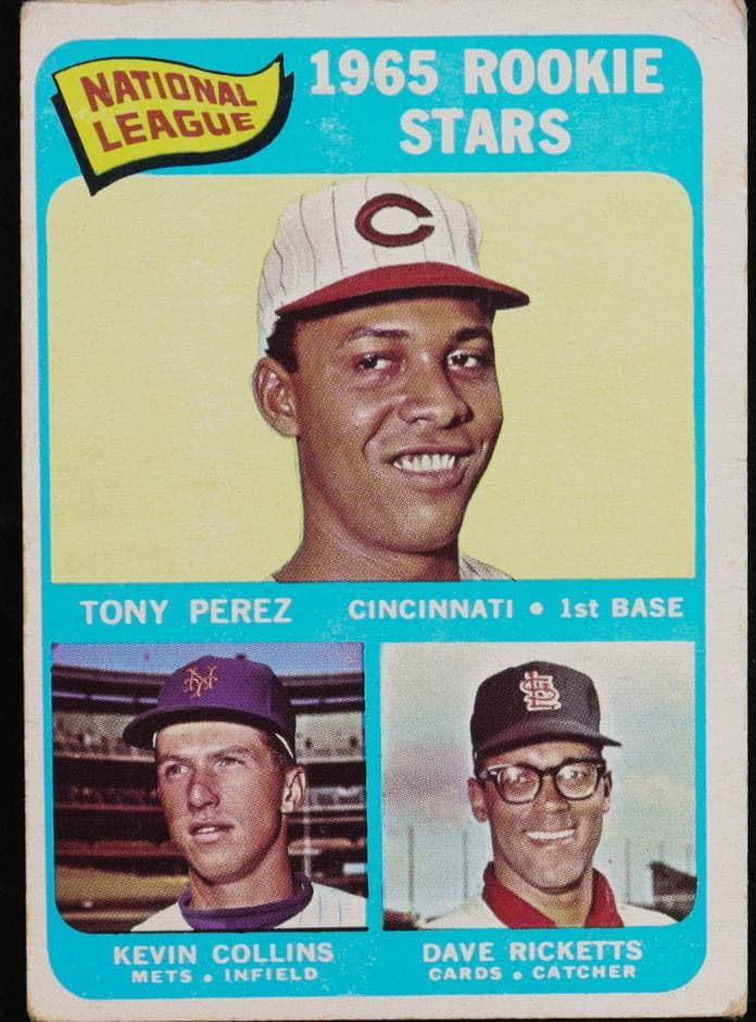 National League 1965 Rookie Stars (Tony Perez / Kevin Collins / Dave Ricketts) #581