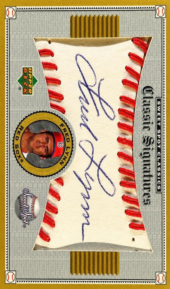 Fred Lynn 2002 upper-deck Sweet Spot Classics Signatures