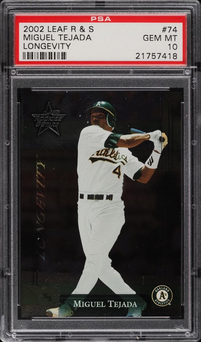 Miguel Tejada 2002 leaf Rookies And Stars