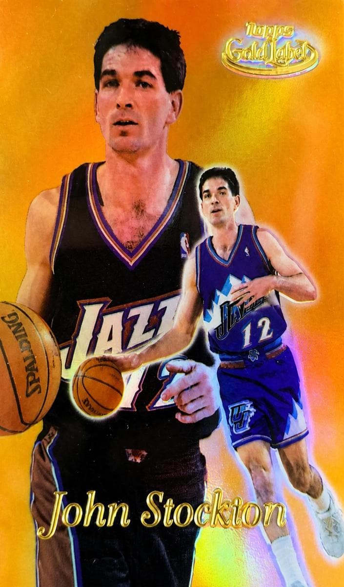 John Stockton 1999 topps Topps Gold Label
