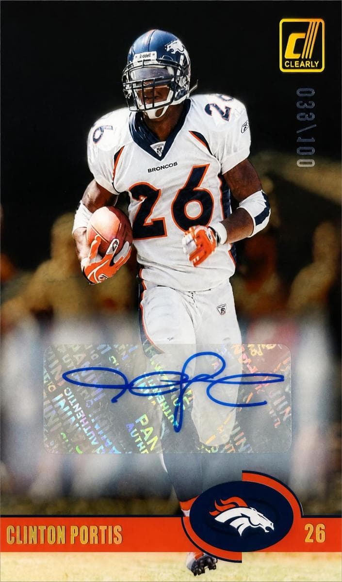 Clinton Portis 2023 panini Clearly Donruss