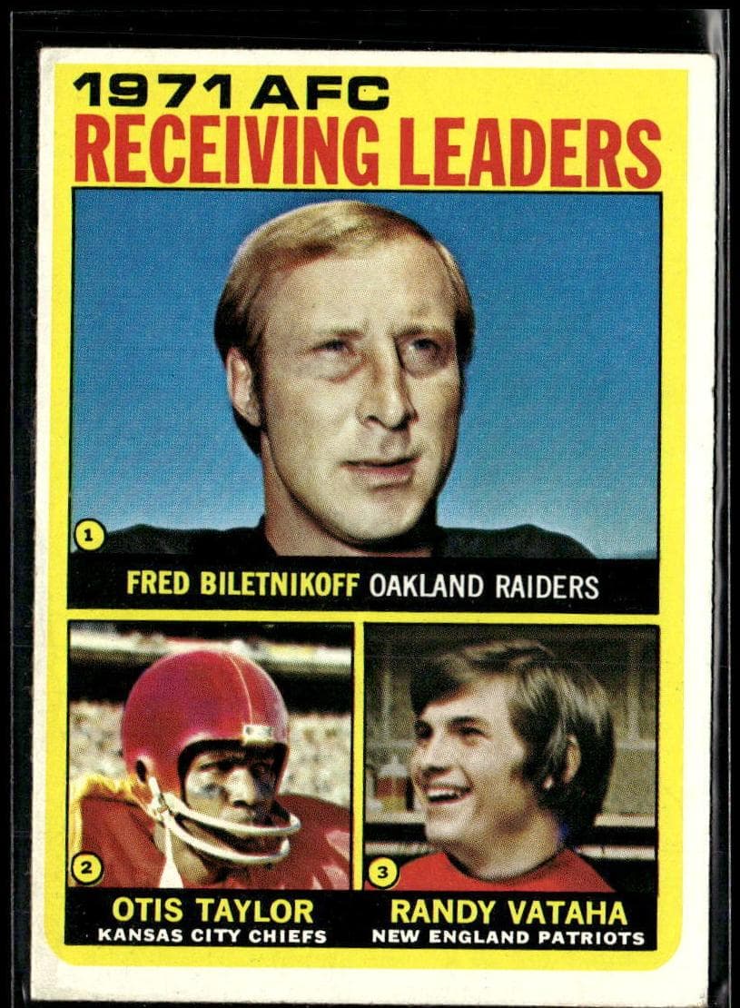 1971 AFC Receiving Leaders (Fred Biletnikoff / Otis Taylor / Randy Vataha) #5