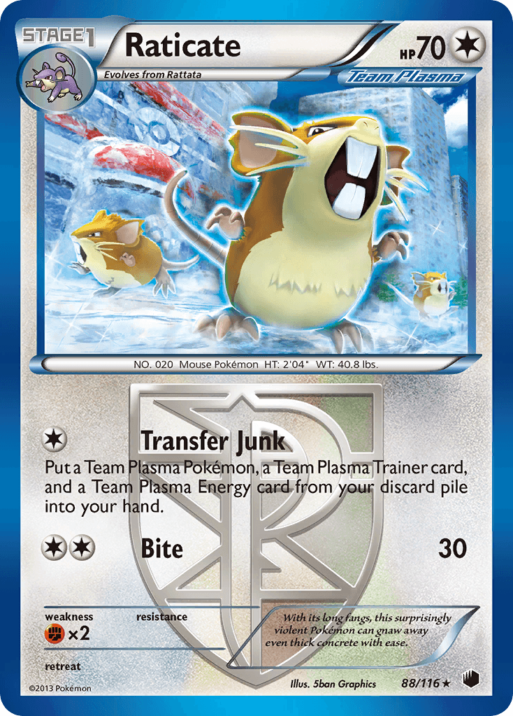 Raticate 2013 Pokemon Plasma Freeze
