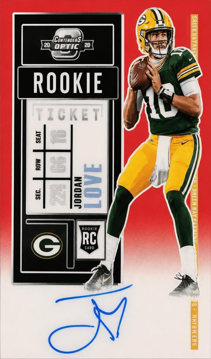 Jordan Love 2020 panini Panini Contenders Optic