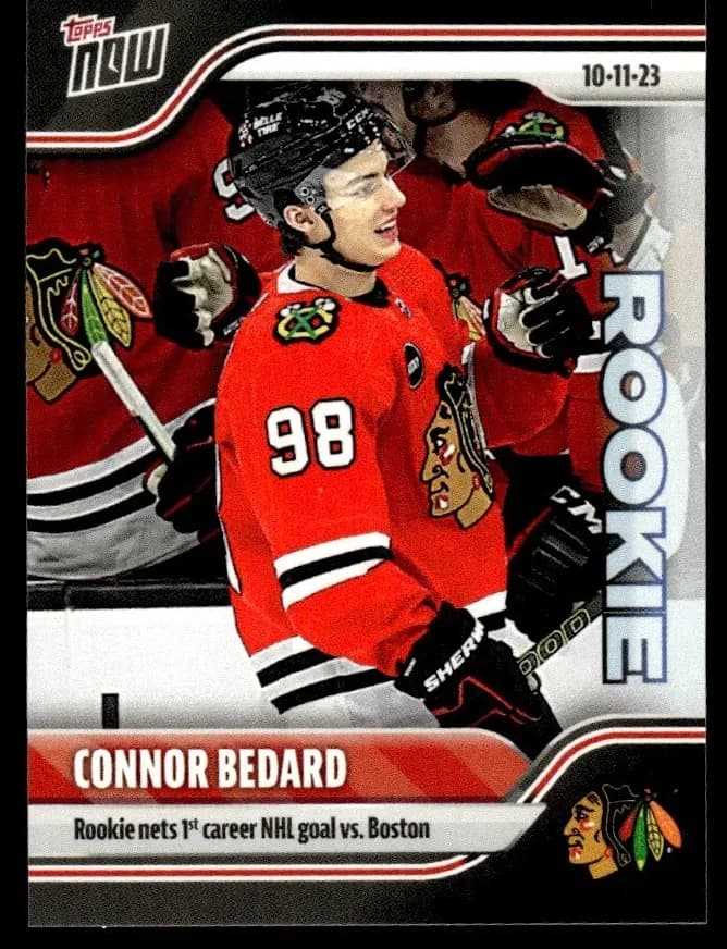 Connor Bedard 2023 topps Now Nhl Stickers