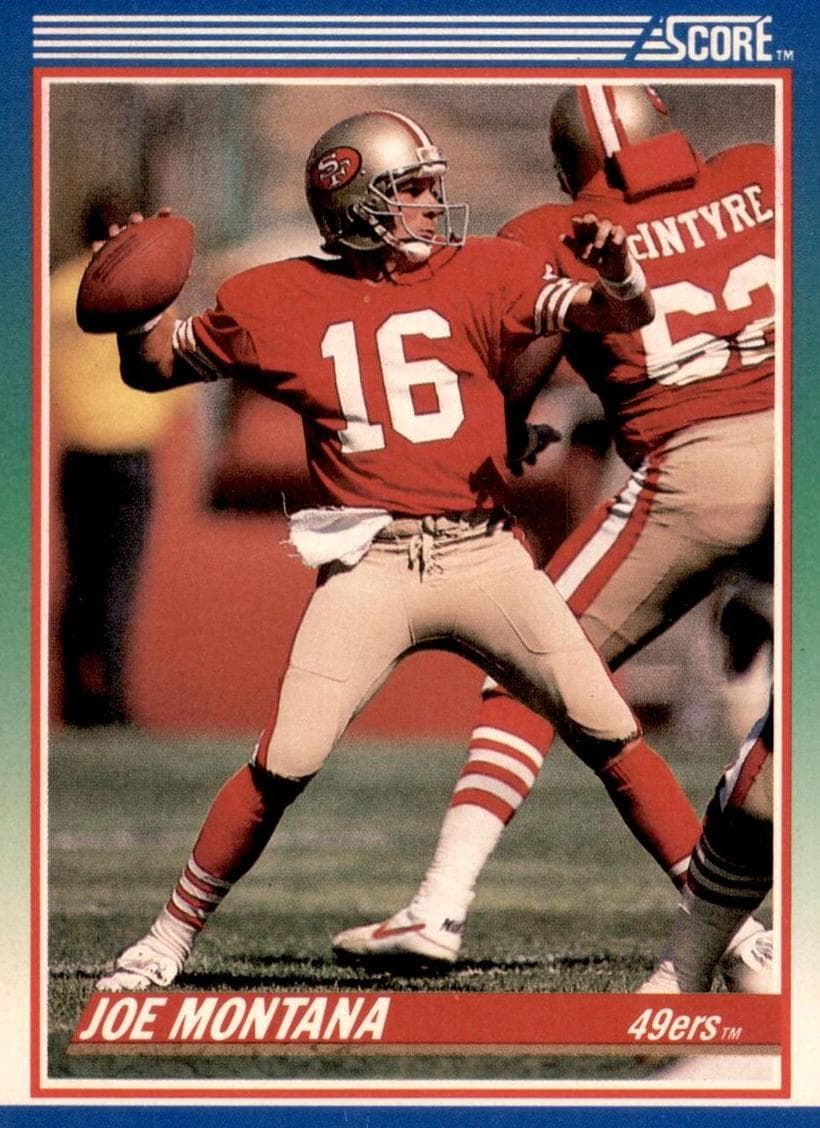 Joe Montana 1990 panini Score