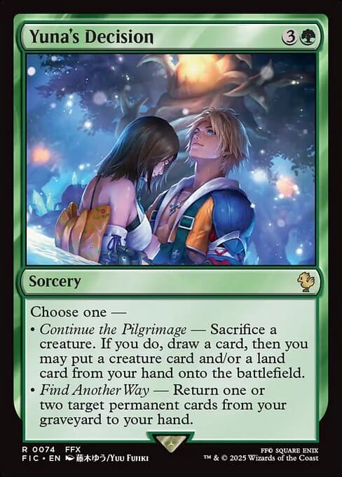 Yuna's Decision 2025 Magic: The Gathering Final Fantasy Commander
