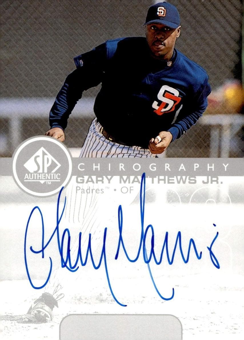 Gary Matthews Jr. 1999 unknown SP Authentic