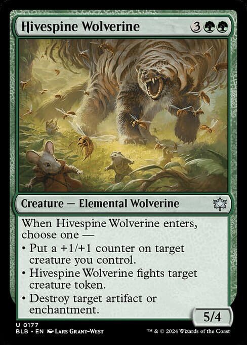 Hivespine Wolverine 2024 Magic: The Gathering Bloomburrow
