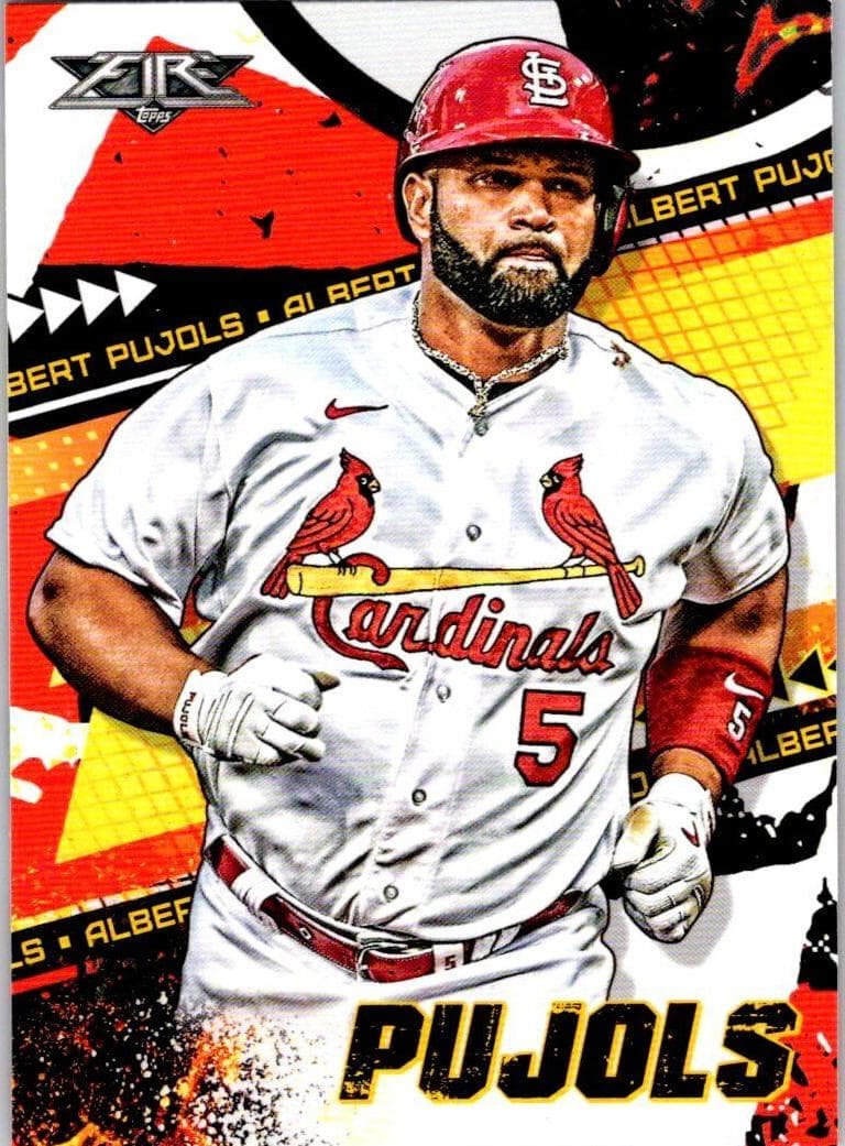 Albert Pujols 2022 topps Topps Fire