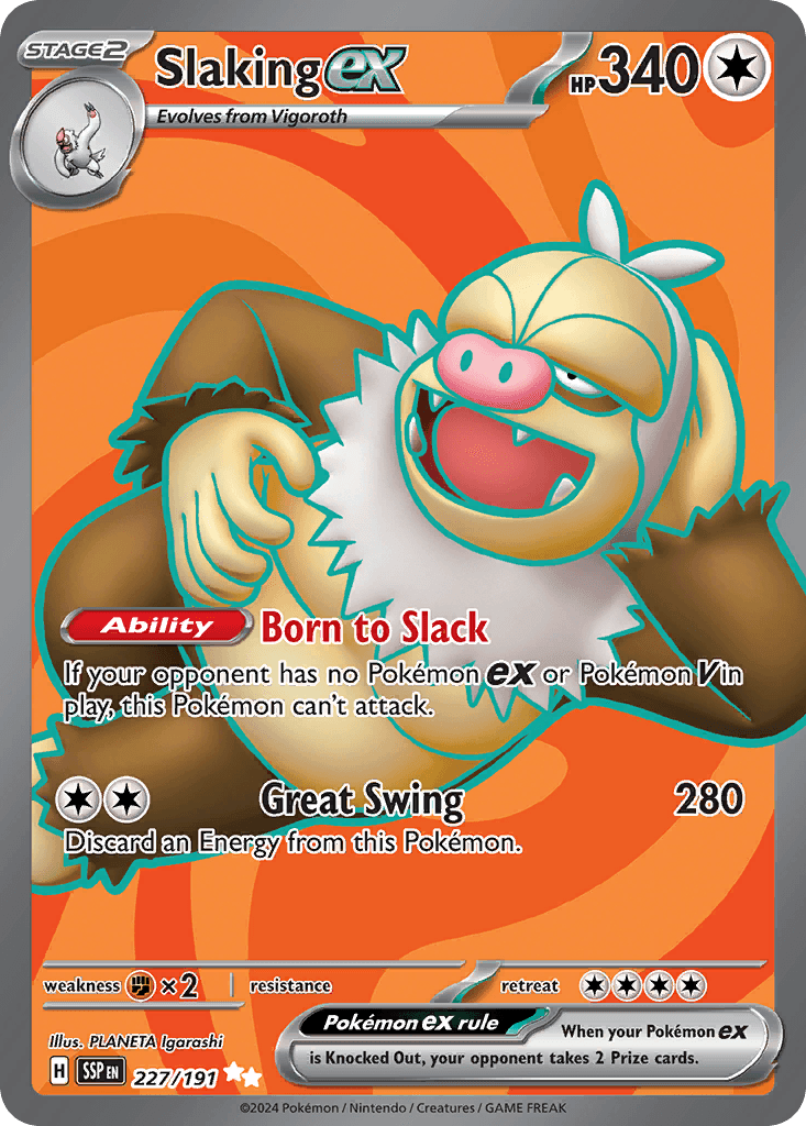 Slaking ex 2024 Pokemon Korean Electric Breaker