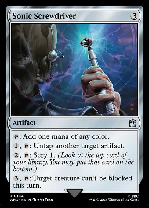 Sonic Screwdriver 2023 Magic: The Gathering Doctor Who Foil