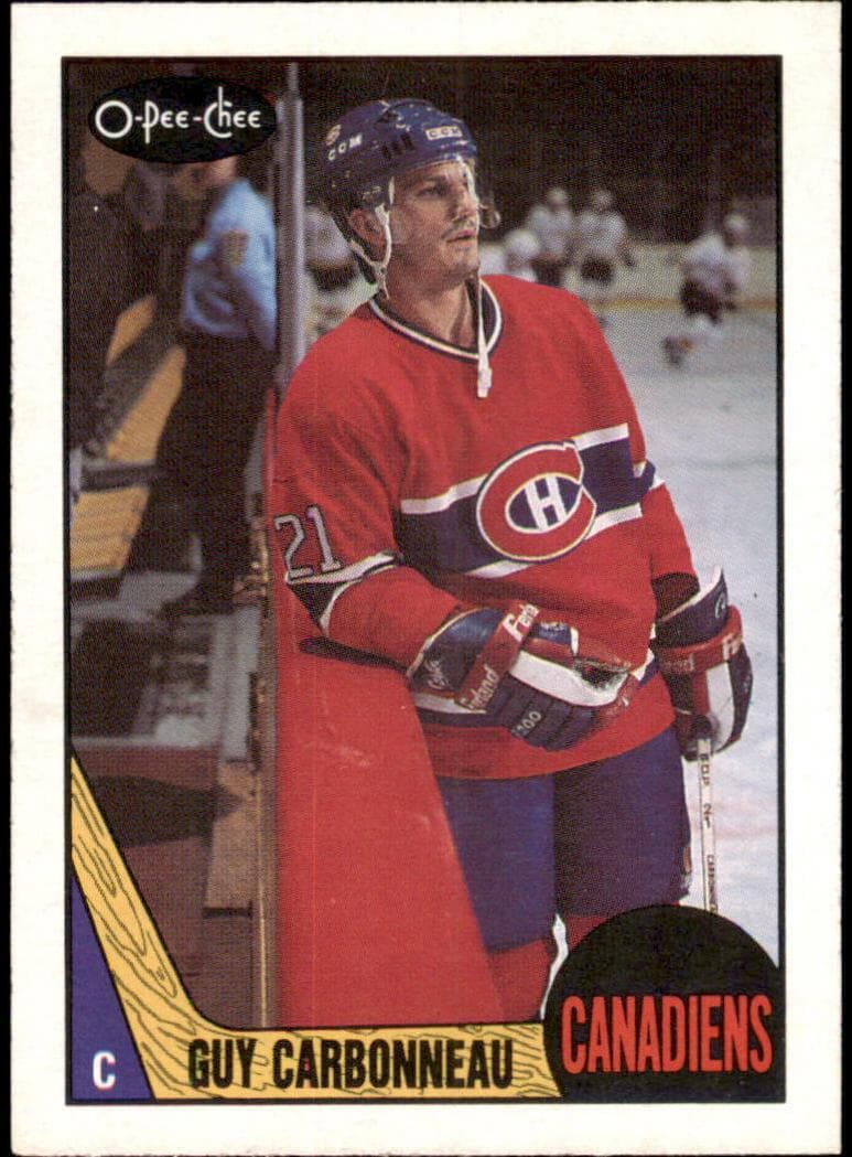 Guy Carbonneau 1987 topps O-Pee-Chee