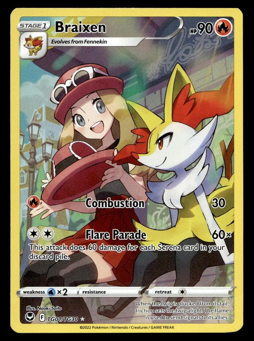 Braixen trading card