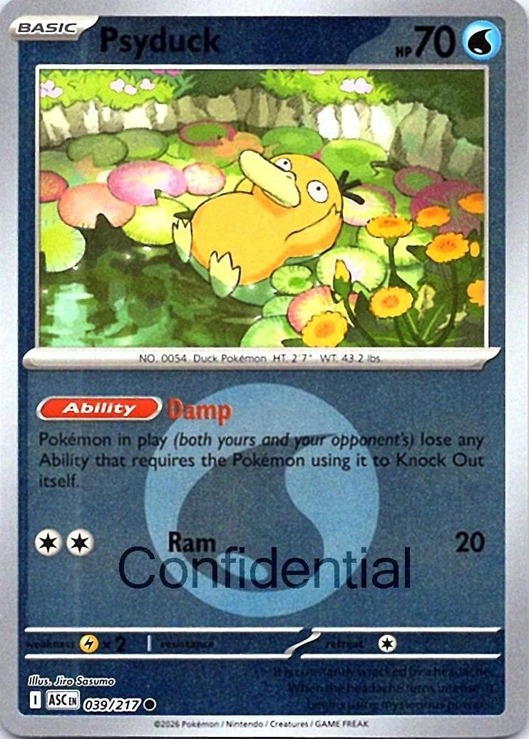 Psyduck trading card