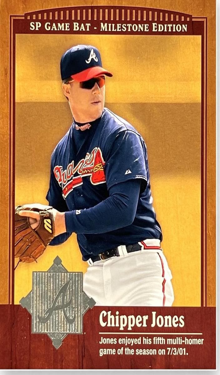 Chipper Jones 2001 unknown SP Game Bat Milestone