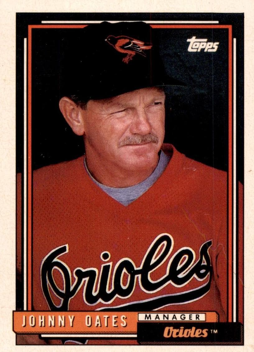 Johnny Oates 1992 topps Topps