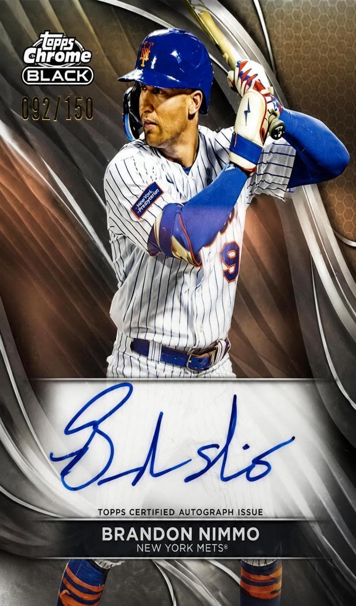 Brandon Nimmo 2024 topps Topps Chrome Black