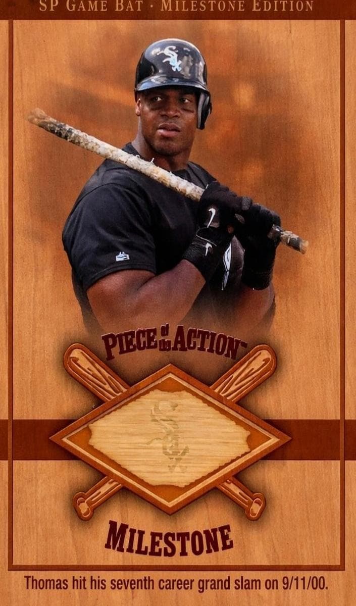 Frank Thomas 2001 unknown SP Game Bat Milestone