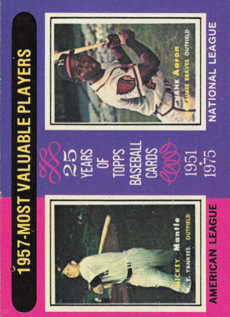 1957 MVPs (Mickey Mantle / Hank Aaron) 1975 topps Topps