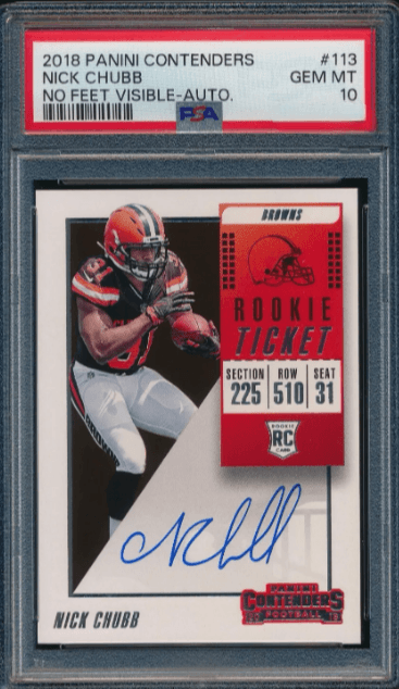 Nick Chubb trading card