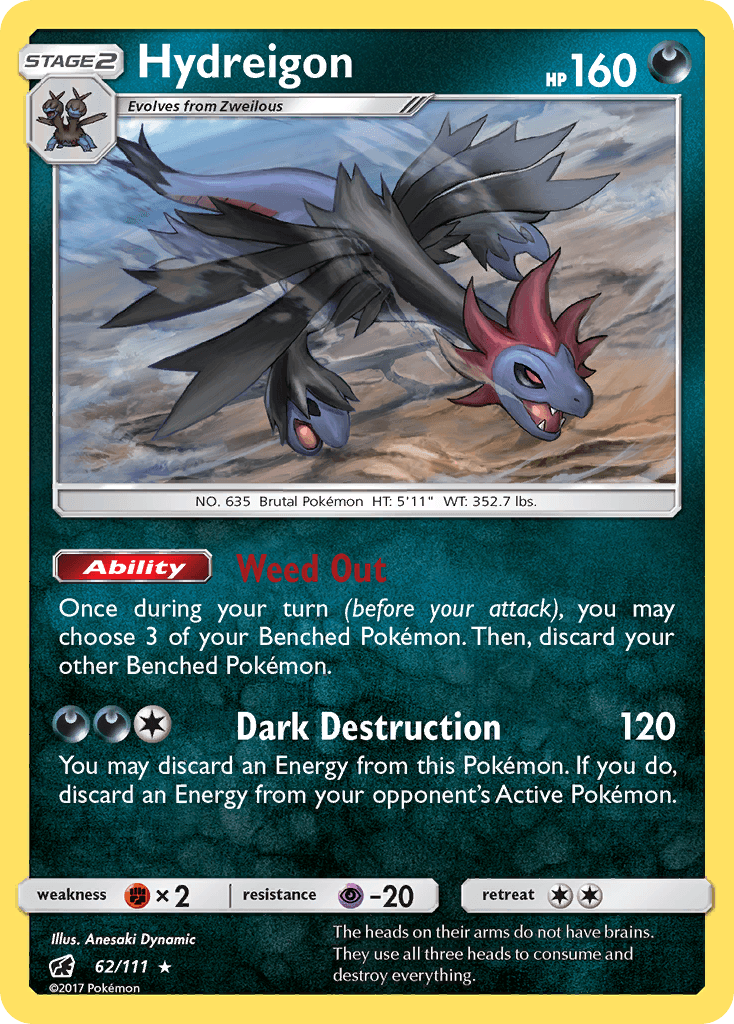 Hydreigon 2017 Pokemon Crimson Invasion Reverse Holo