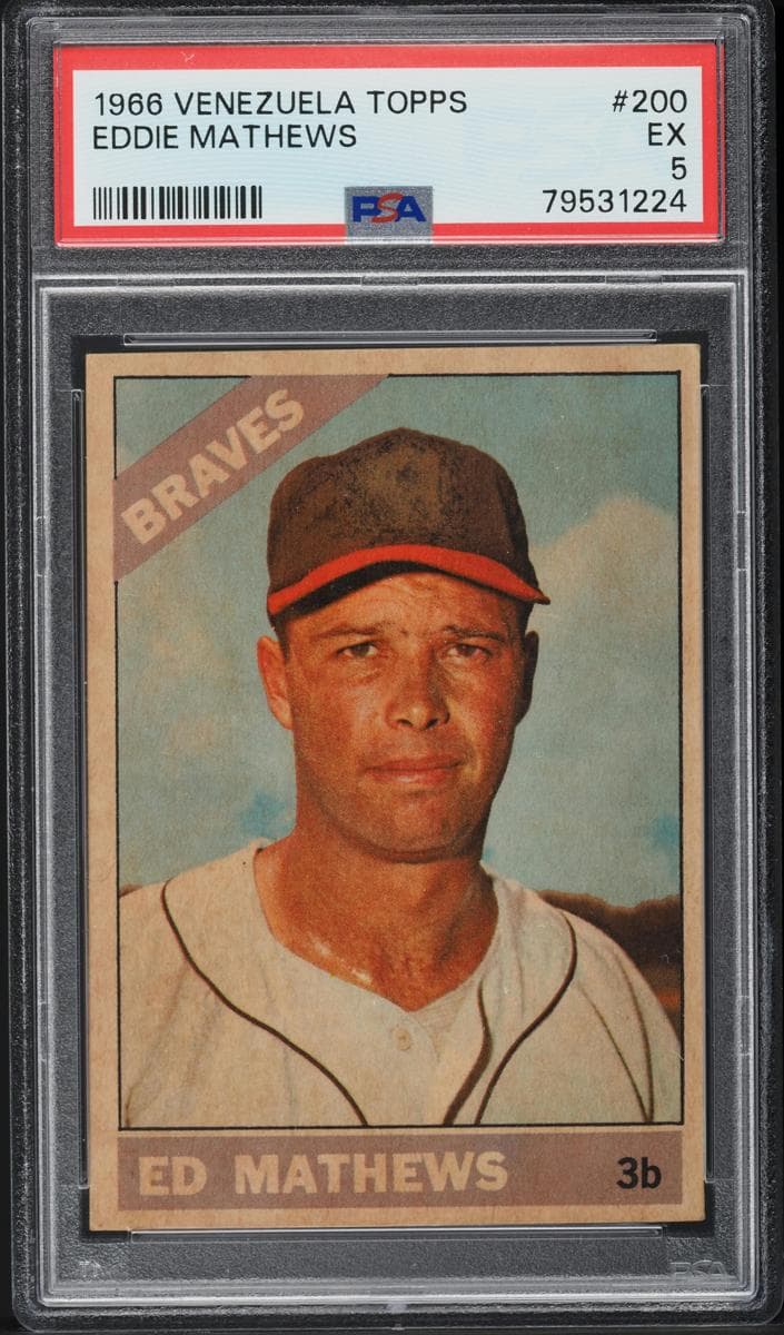 Eddie Mathews 1966 topps Topps Venezuelan
