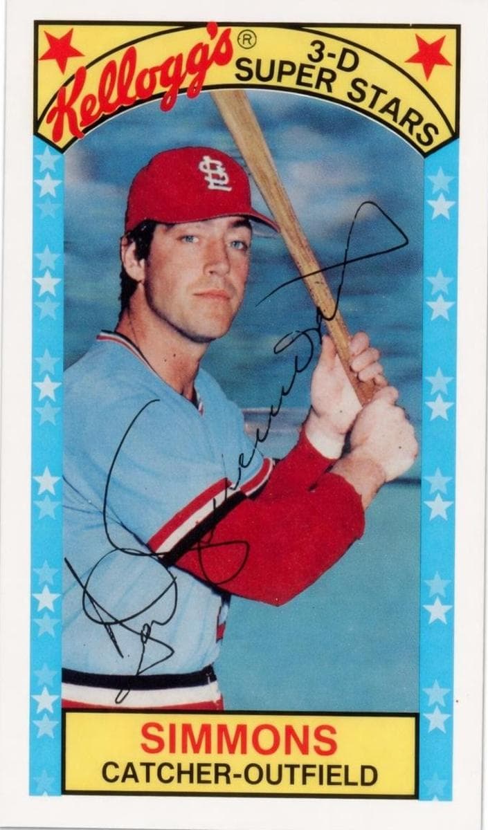 Ted Simmons 1979 unknown Kellogg's 3-d Super Stars
