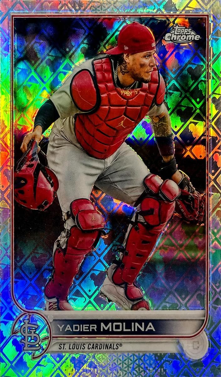 Yadier Molina 2022 topps Topps Chrome Logofractor Edition