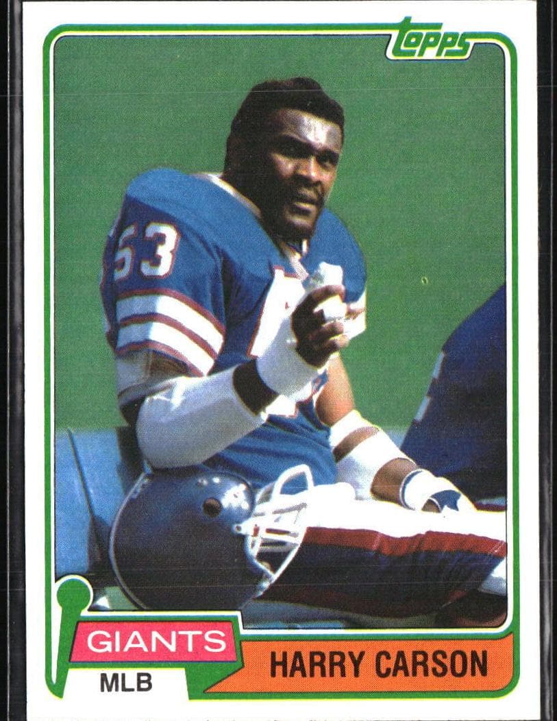 Harry Carson 1981 topps Topps