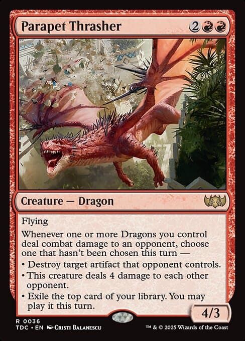 Parapet Thrasher 2025 Magic: The Gathering Tarkir: Dragonstorm Commander