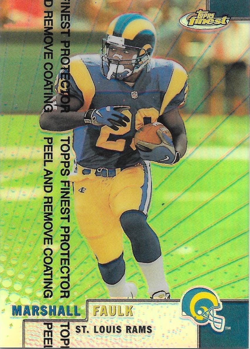 Marshall Faulk 1999 topps Finest Football Refractor