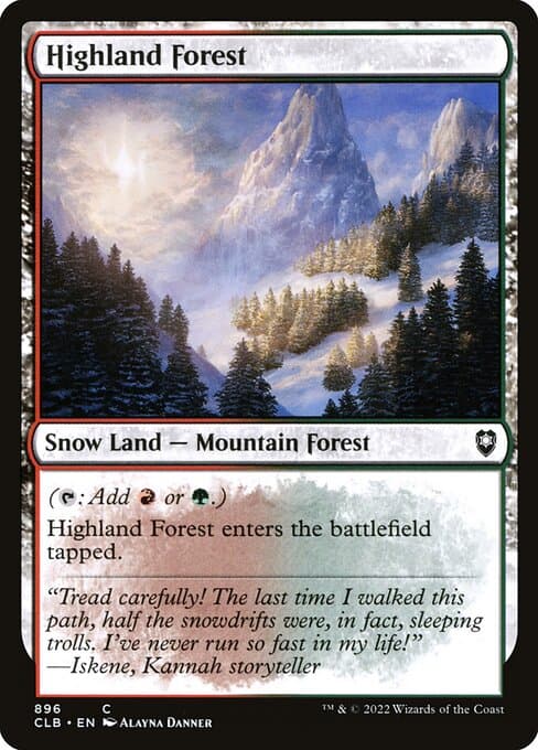 Highland Forest 2022 Magic: The Gathering Commander Legends: Battle for Baldur's Gate