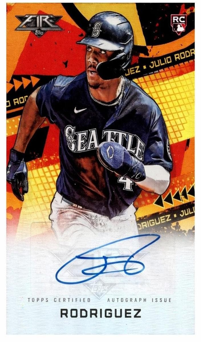Julio Rodriguez 2022 topps Topps Fire