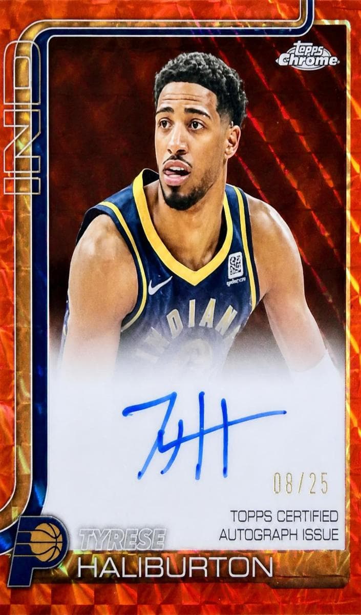 Tyrese Haliburton 2025 topps Topps Chrome
