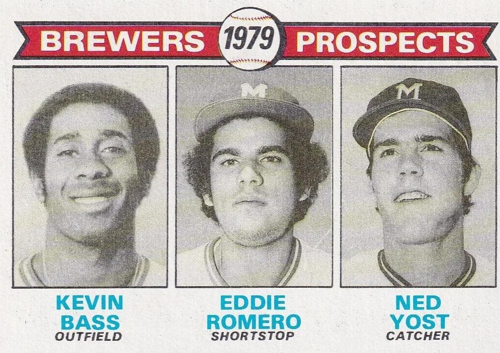 Brewers 1979 Prospects (Kevin Bass / Eddie Romero / Ned Yost) #708
