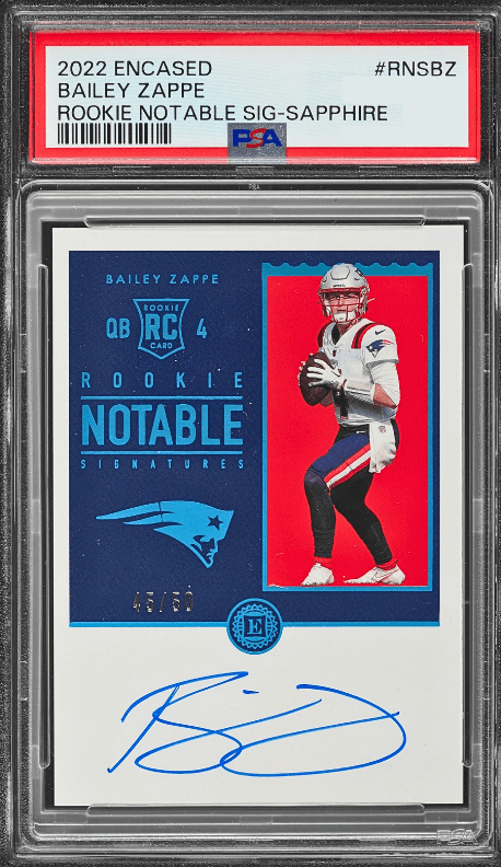 Bailey Zappe 2022 panini