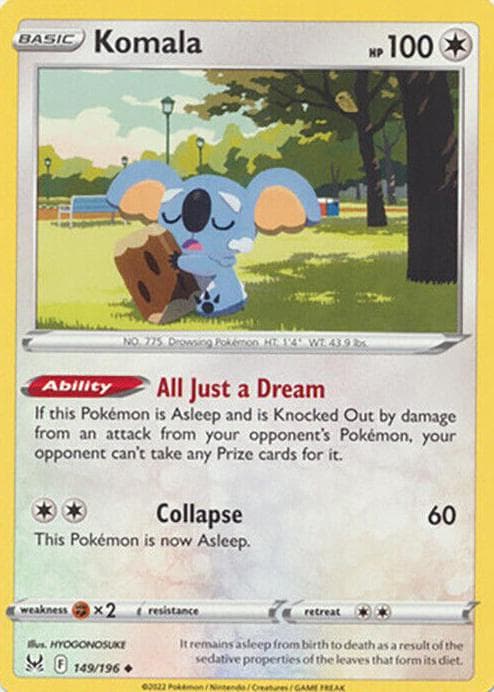 Komala trading card