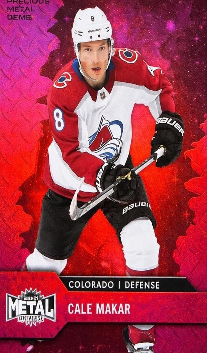 Cale Makar 2020 fleer SkyBox Metal Universe